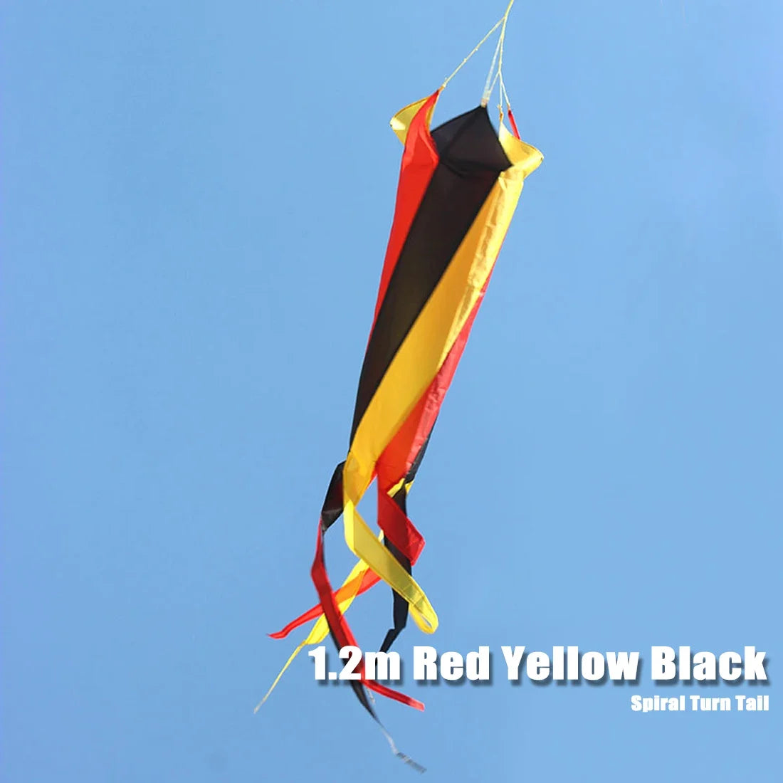 1.2M Spinner Windsock Kite - Soft Inflatable Turbine Line Decoration with Carry Bag