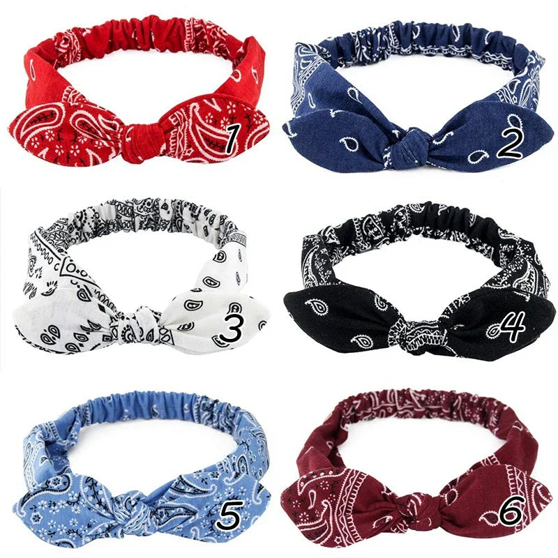 Vintage Boho Suede Headbands for Women – Soft Solid Print Cross Knot Elastic Hairbands & Bandanas for Girls