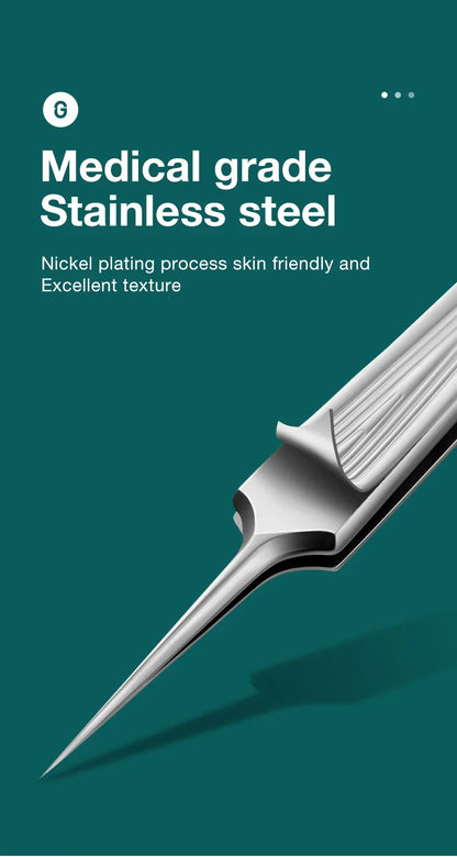 MR.GREEN Ingrown Hair Tweezers – Pointed Nose Tweezers for Eyebrows, Splinters, Blackhead & Acne Removal