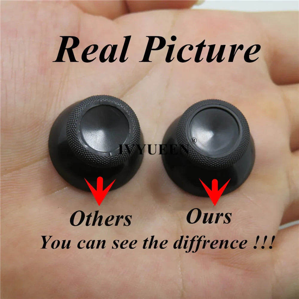IVYUEEN 100PCS Black Analog Stick Caps – Thumb Grip Covers for PS5, PS4, PS3 & Xbox Controllers