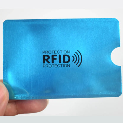 10PCS RFID Blocking Card Holder - NFC Anti Scan Aluminum Protector Case for ID & Bank Cards
