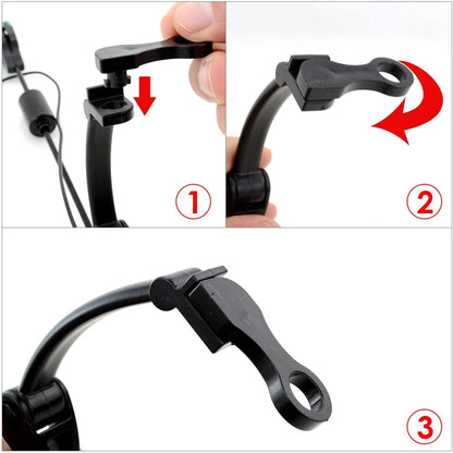 Hirisi B2011 Carp Fishing Swinger Indicator - LED Light Bite Alarm Accessory with Removable Base Seat