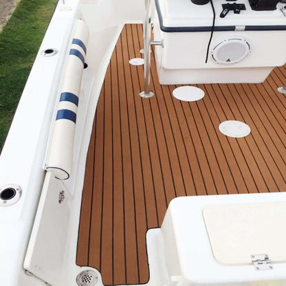 Self-Adhesive EVA Foam Teak Decking – Faux Marine Flooring Boat Floor Mat 600x2400x6mm