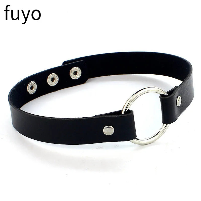 New Spike Choker Necklace – Punk Faux Leather Collar with Big Rivets, Studded Goth Style for Women & Men