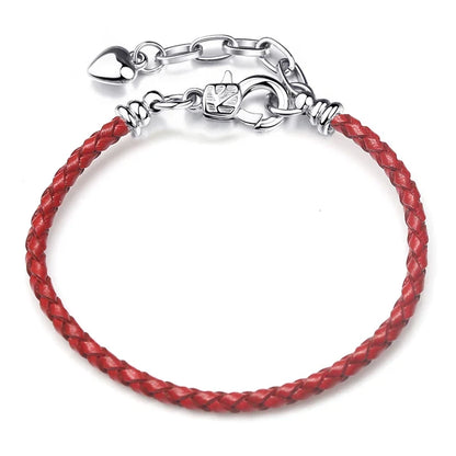 BAOPON 9-Color Leather Charm Bracelet - DIY Chain Jewelry Gift for Women & Girls