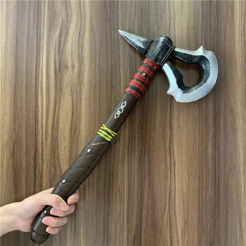 Primitive Tribe Axe Cosplay Prop - PU Pirate Totem Weapon Model for Role Playing & Stage Performance