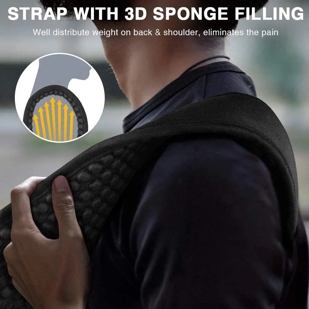 Enhance Your Comfort with LEKATO 3D Sponge Guitar Strap Belt LGS-1: Adjustable Filling Electric Guitar and Bass Belt, 3.5" Wide - Includes 6 Picks