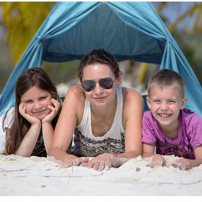 Pop-Up Beach Tent 165×150×110cm – UV Protection, Full Shade, Ultralight & Portable for Family Camping & Travel