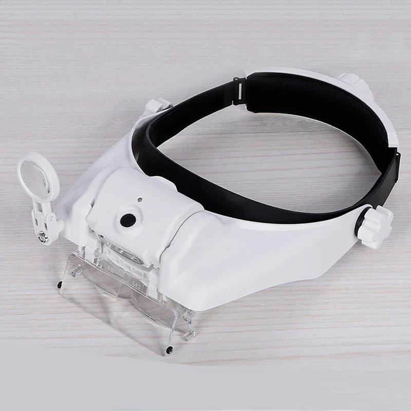 USB Rechargeable Magnifying Glasses Loupe with LED – Watchmaker Repair Tool Headband Magnifier (1.5x-3.5x)
