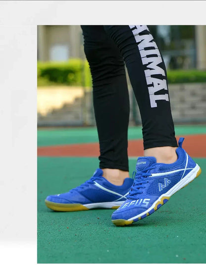 Unisex Non-Slip Breathable Table Tennis Shoes – Wear-Resistant Sports Training Sneakers