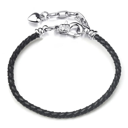 BAOPON 9-Color Leather Charm Bracelet - DIY Chain Jewelry Gift for Women & Girls