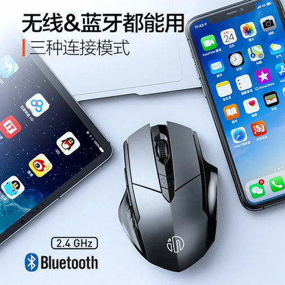 INPHIC Rechargeable Bluetooth Wireless Mouse – 2.4G Silent Office Mouse for PC, Laptop, Tablet & Smartphone
