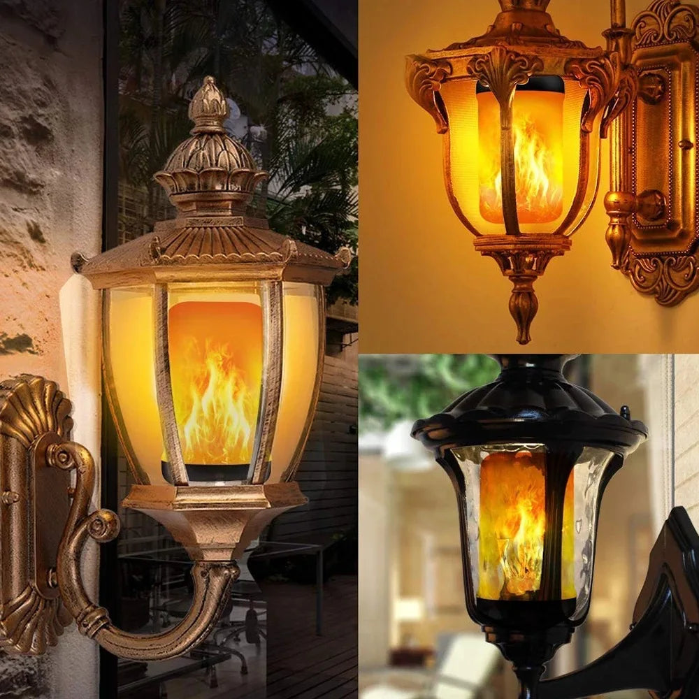B22 E27 LED Flame Light Bulbs - 4 Modes Party LED Flame Effect Light Simulation Fire Lights Bulb for KTV Festival Garden Decor