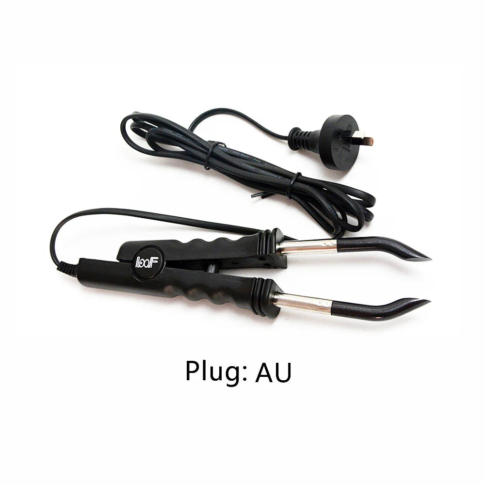 Professional Fusion Hair Extension Heat Iron Wand: Constant Heat Flat Plate Keratin Bonding Salon Tool