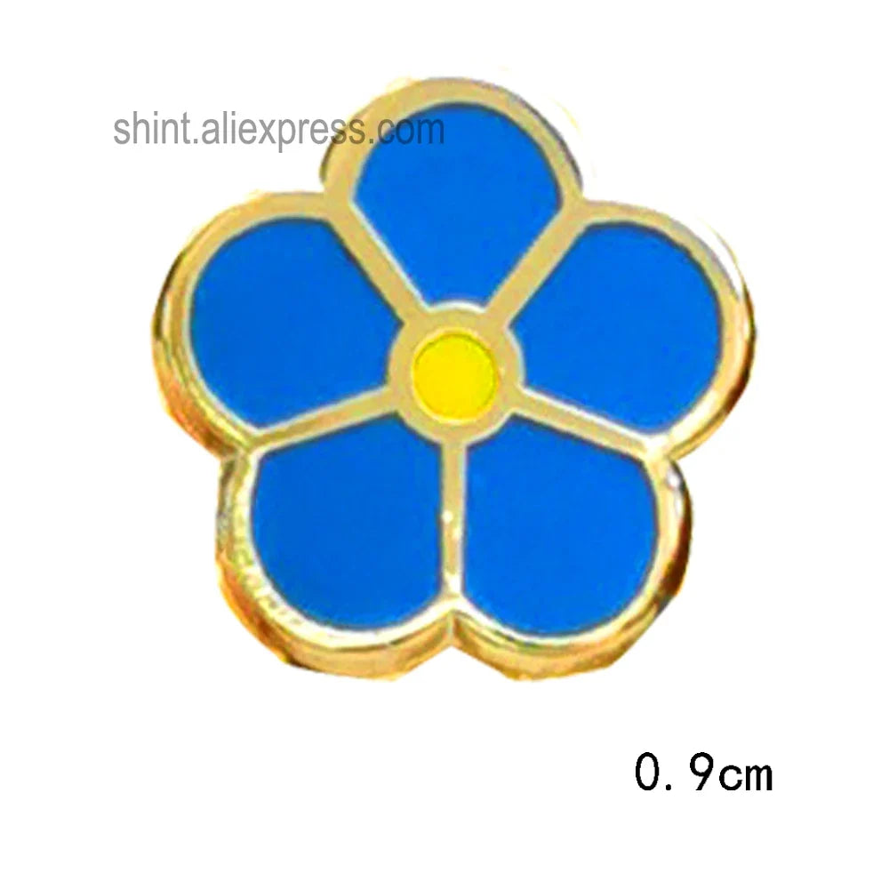 Masonic Freemason Lapel Pin - Forget Me Not Sun Past Master Commemorative Badge for Freemasonry Accessories & Collectors