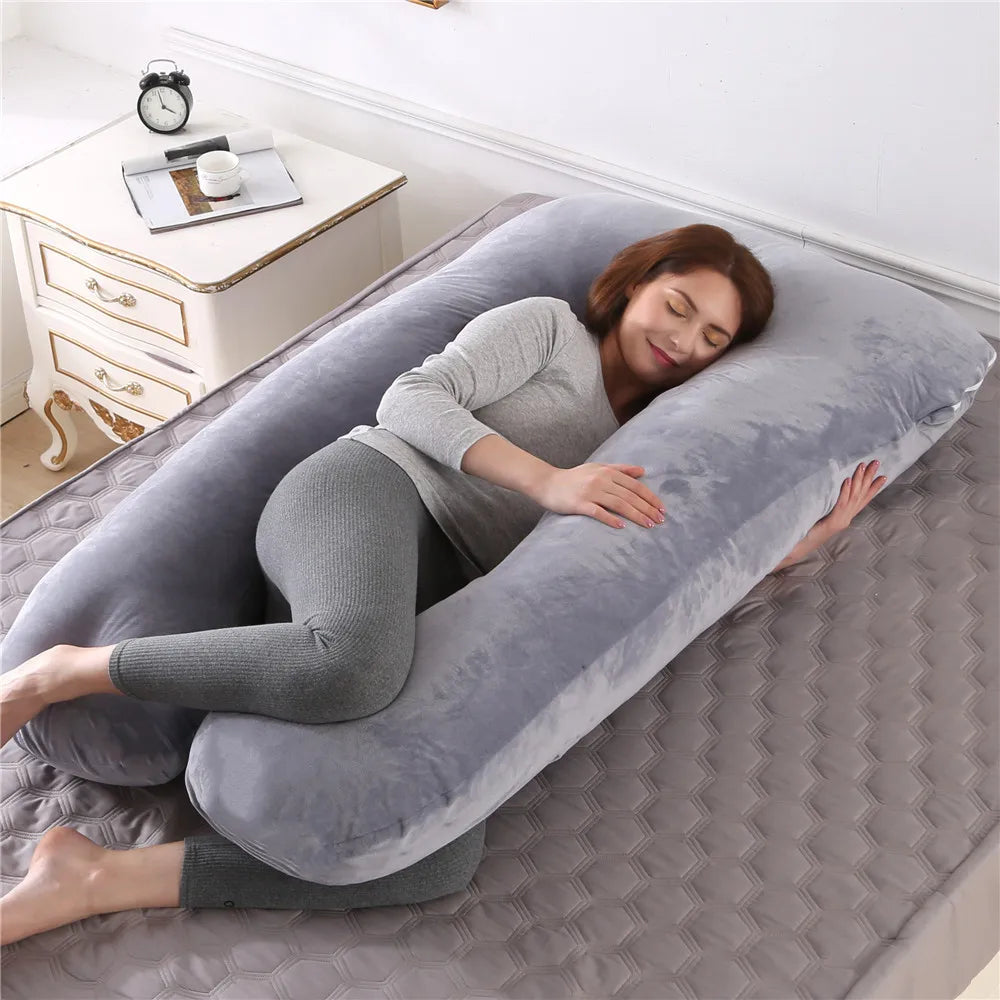 PANGDUBE Pregnancy Pillow 130x70cm – Nursing, Waist & Sleeping Cushion for Pregnant Women