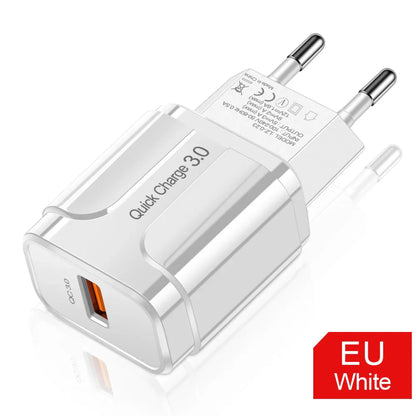 Quick Charge 3.0 USB Fast Charger 5V 3A – Universal QC 4.0 Adapter for iPhone, Samsung, Xiaomi & Tablets