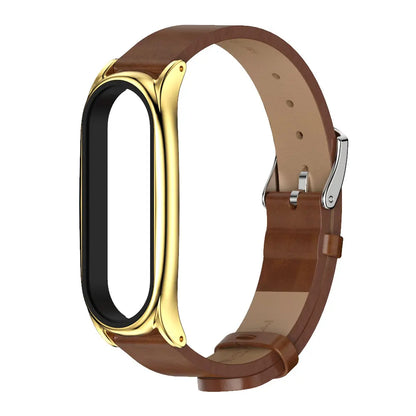 Leather Strap for Xiaomi Mi Band - Stylish Replacement Wristband for Mi Band 10/9/8/7/6/5 Mijobs Design