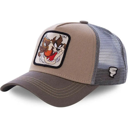 Anime Cartoon Baseball Cap - Unisex Embroidered Patch Trucker Hat for Men & Women Casual Streetwear Style