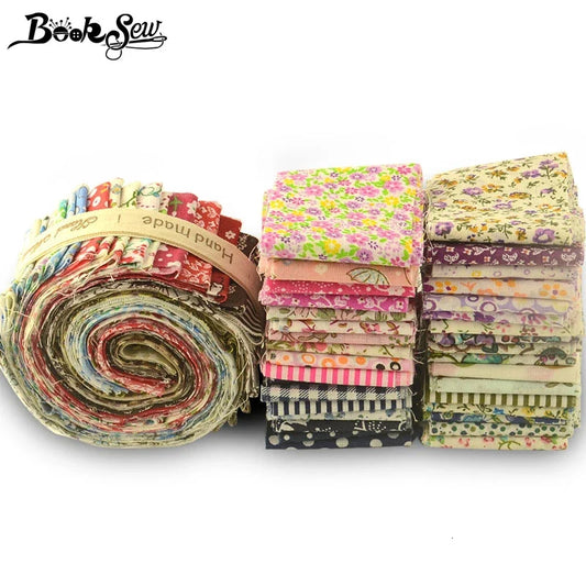 Booksew Ankara Cotton Fabric - Floral Jelly Roll Strips 8-9 Pieces 5x100CM for Patchwork, DIY Dolls & Sewing Crafts