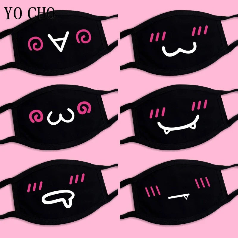 YO CHO Unisex Cotton Dust Mouth Mask – Anime Cartoon Respirator, Warm Mouth Muffle, Perfect Birthday Party Gift