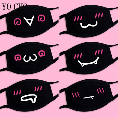 YO CHO Unisex Cotton Dust Mouth Mask – Anime Cartoon Respirator, Warm Mouth Muffle, Perfect Birthday Party Gift