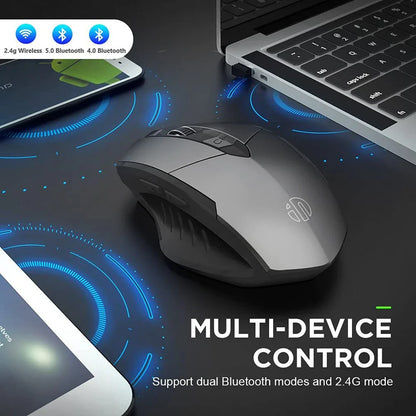 INPHIC Rechargeable Bluetooth Wireless Mouse – 2.4G Silent Office Mouse for PC, Laptop, Tablet & Smartphone
