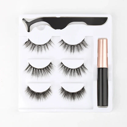 3D Magnetic Mink Eyelashes with Magnetic Eyeliner – Short False Lashes, Handmade, Long-Lasting Eye Makeup Tool