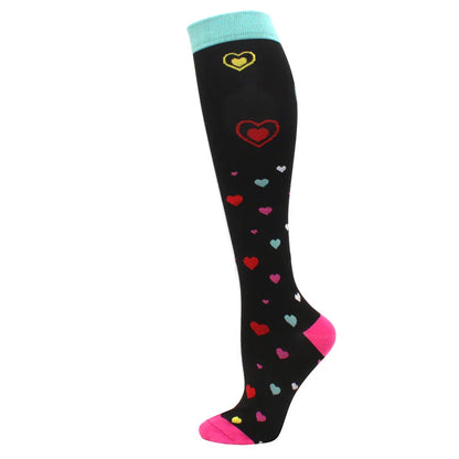 Compression Support Socks for Men & Women – Running Nursing Stockings for Edema, Varicose Veins & Blood Circulation Sports Wear