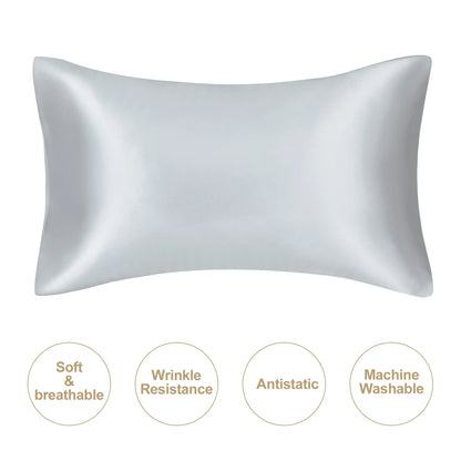 JuwenSilk Mulberry Silk Pillowcase – Soft Satin Silk Pillow Cover for Standard & Queen Size Bedding, Skin & Hair Care Luxury Sleep