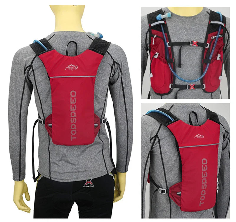 5L Ultralight Outdoor Trail Running Backpack — Hydration Vest with 500ML Water Bottle for Men