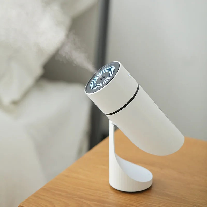 260ML Wireless USB Air Humidifier – Ultrasonic Cool Mist Aromatherapy Diffuser with 1000mAh Rechargeable Battery, Quiet Fogger