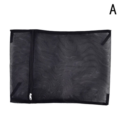 Black Nylon Mesh Laundry Bag – Zippered Washing Bag for Clothes, Bras & Delicates, Washing Machine Safe