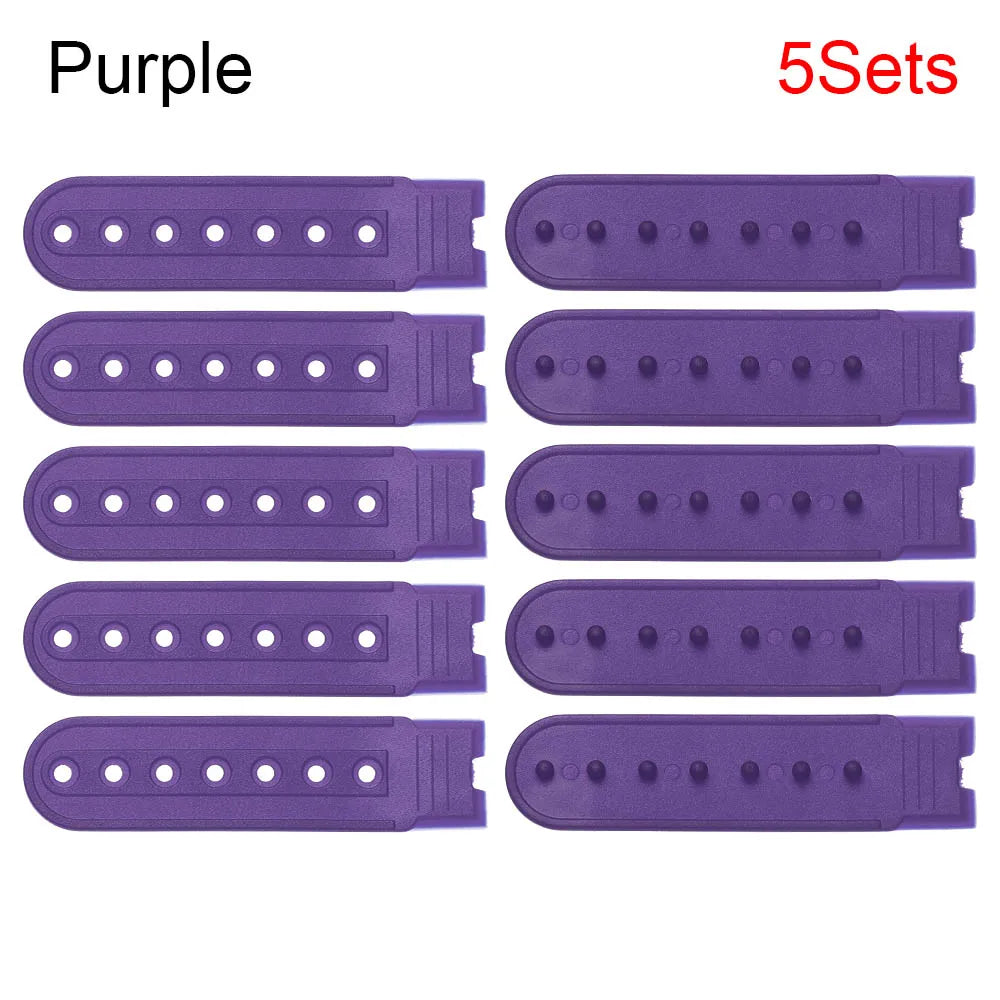 5-Set Snapback Strap Replacement - 7-Hole Adjustable Hat Repair Buckle for Baseball Caps