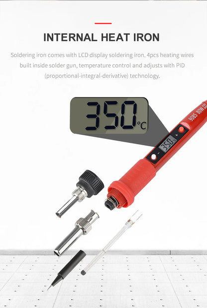 JCD 80W Electric Engraving & Soldering Pen – Wood Burning Pyrography Kit with 28 Craft Tips (908S)