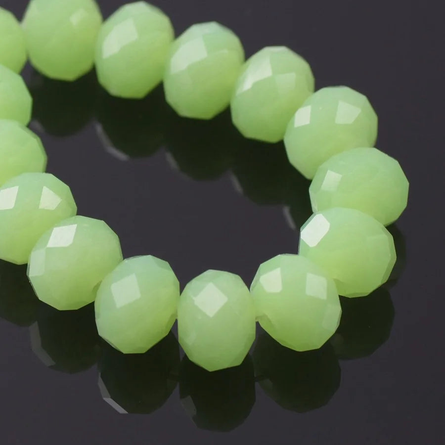 Czech Crystal Spacer Beads - Rondelle Faceted Glass Beads in Multiple Sizes for DIY Jewelry Making Crafts