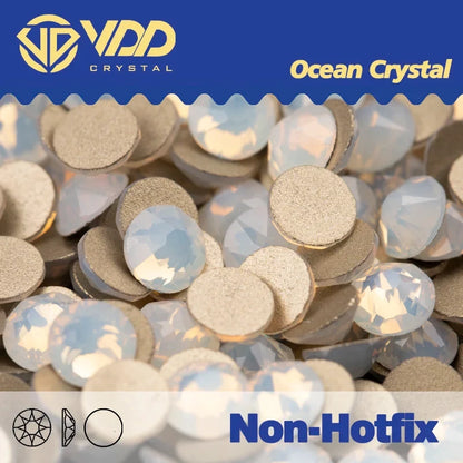 VDD Non Hot Fix Crystal Nail Art Rhinestones - 2088 Flower Flatback Gems for DIY Nail Decorations