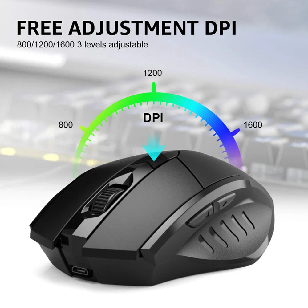 INPHIC Bluetooth Wireless Mouse – Rechargeable 2.4G Silent Office Mouse for PC, Laptop, Tablet, and Smartphone