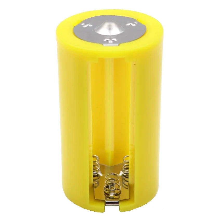 AA to D Battery Adapter - 3x AA Cell Converter Holder Case for D Size Battery Replacement