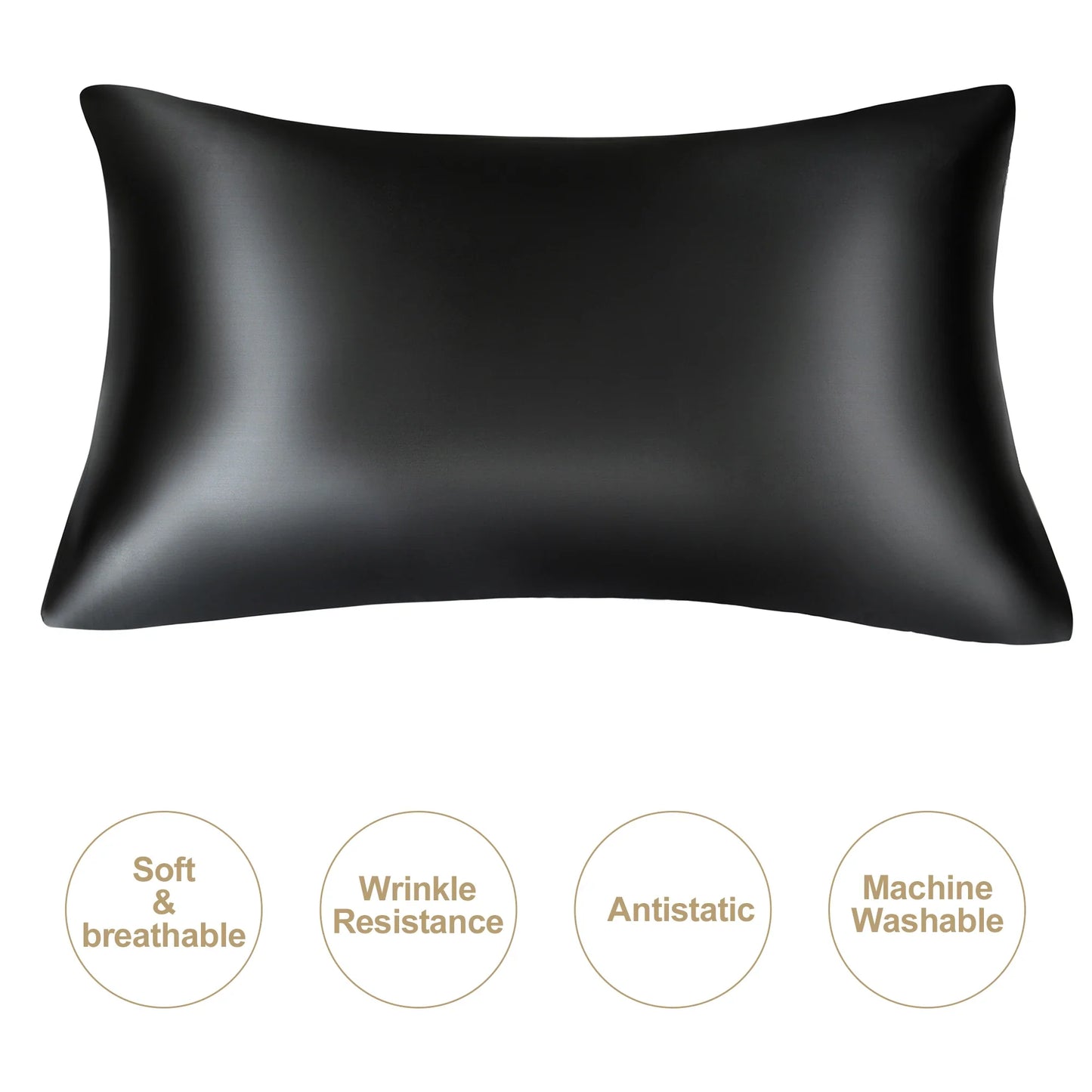 JuwenSilk Mulberry Silk Pillowcase – Silky Satin Natural Silk Pillowcase for Standard & Queen Size Beds