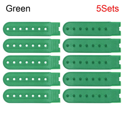 5-Set Snapback Strap Replacement - 7-Hole Adjustable Hat Repair Buckle for Baseball Caps