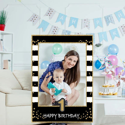 Birthday Photo Booth Frame Props - 16th, 21st, 30th, 40th, 50th, 60th and 1st Year Old Party Decorations, Adult Photo Booth Props