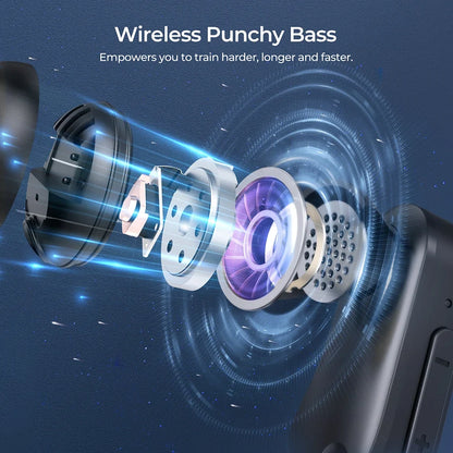 Mpow Flame Solo Wireless Bluetooth Sport Earbuds - IPX7 Waterproof Stereo Bass Headphones with Noise-Reducing Mic