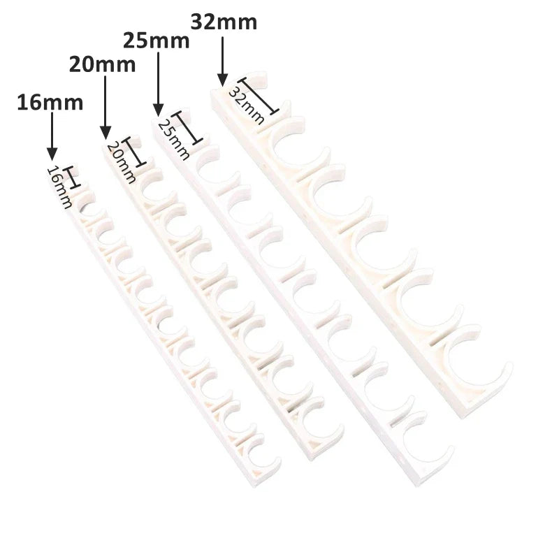 PVC Pipe Clamps — 16/20/25/32mm Water Pipe Supports & Connectors for Garden Irrigation Systems
