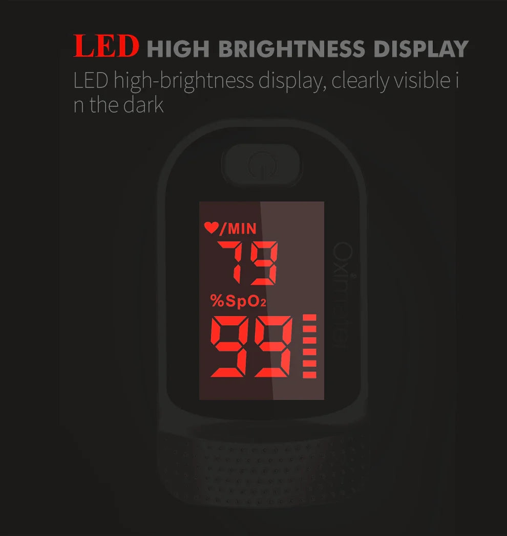 KIUZOU Finger Pulse Oximeter – SPO2, PR, PI, RR Blood Oxygen Saturation & Heart Rate Monitor, OLED Display