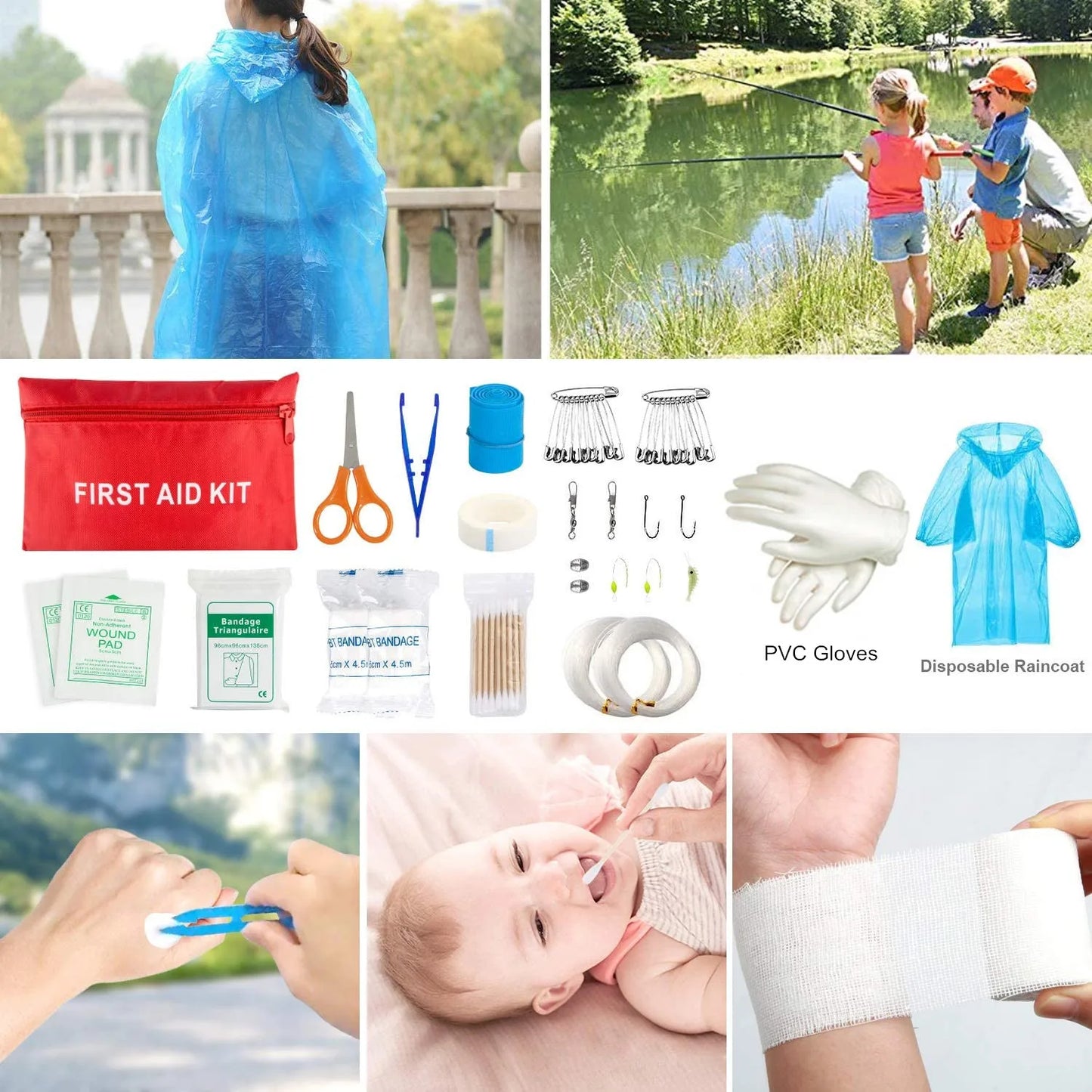 Emergency Trauma Survival Kit - Outdoor Camping First Aid Bag with SOS Wilderness Gear and Emergency Tools