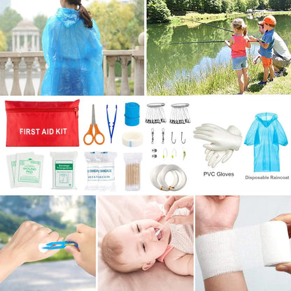 Emergency Trauma Survival Kit - Outdoor Camping First Aid Bag with SOS Wilderness Gear and Emergency Tools