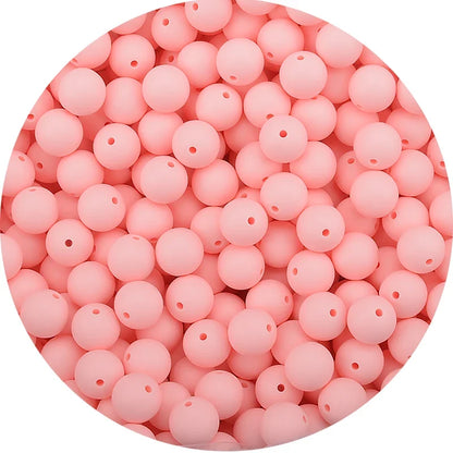 LOFCA Silicone Teething Beads - 20pcs 15mm Round Baby Chew Beads for DIY Teether Toys Infant Accessories