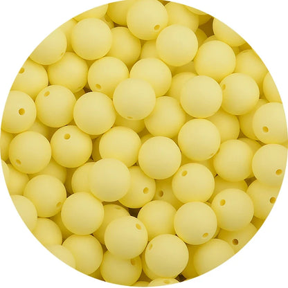 LOFCA Silicone Teething Beads - 20pcs 15mm Round Baby Chew Beads for DIY Teether Toys Infant Accessories