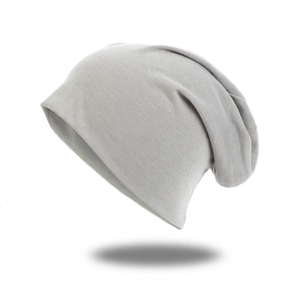 Solid Polyester Beanie - Unisex Casual Beanie Hat for Men & Women | Thin Skullies Cap